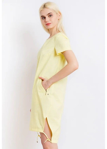 Желтое кэжуал платье s18-32035-405 а-силуэт Finn Flare однотонное
