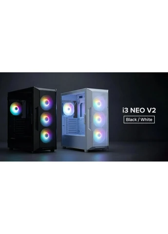 Корпус I3 Neo V2 без БЖ 2xUSB3.0, 1x Type C, 4x120мм RGB, VGA 400мм, LCS ready, TG боковая панель, ATX, белый. Zalman (393443952)