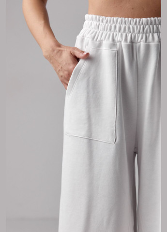 Трикотажные штаны-кюлоты с накладными карманами Lurex (294607041)