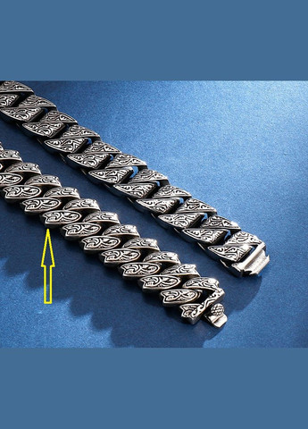 Браслет мужской стальной на руку серебристый Avalon 22 (330829331)