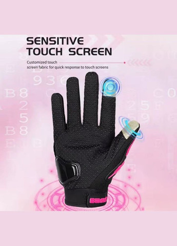 Перчатки для мото женские розовые Мотоциклетные с защитой костяшек No Brand (325238836)