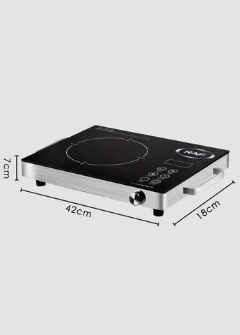 Плита одноконфкова електрична кухонная R.8003 інфрачервона 3500 Вт із сенсорним керуванням RAF (297331668)