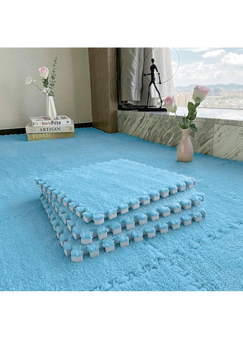 Підлога-пазл плюшевий БЛАКИТНИЙ 30*30*1cm (D) SW-00002090 Sticker Wall (300241712)