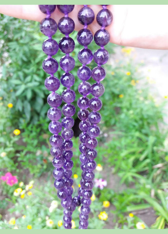 Четки из Аметиста 108 бусин с узлами d 8мм No Brand (336950752)