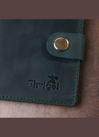 Компактное винтажное портмоне 16456 Зеленый Shvigel (331907426)