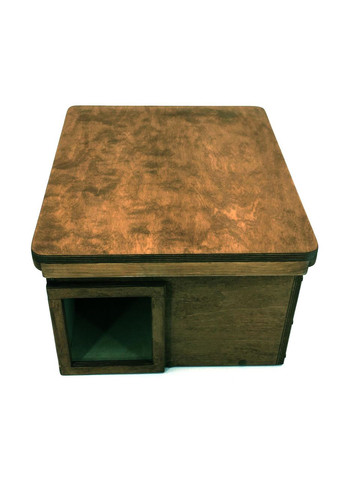 Домик для ёжиков из дерева Герри капучино (ДДЕ-001609) No Brand (328605709)