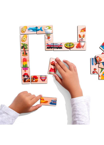 Деревянное домино "Половинки" (ПСД266) PSD266 No Brand (330609389)