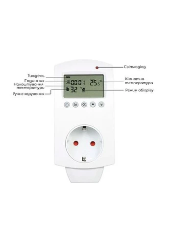 Розеточный терморегулятор 02ТР Wi-Fi (16А) HSens (317171768)