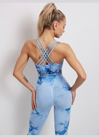 Топ с мраморным принтом голубого цвета, размер M Trends (330757621)