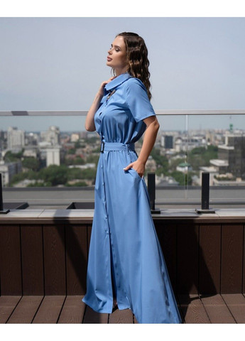 Голубое повседневный платья 14089 голубой ISSA PLUS