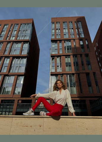 Комбінезон жіночий No Brand комбінезон-брюки червоний спортивний, повсякденний, кежуал, джинсовий