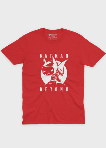 Красная демисезонная футболка для девочки с принтом супергероя - бэтмен (ts001-1-sre-006-003-040-g) Modno