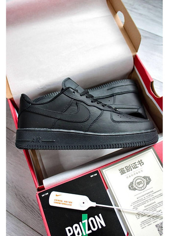 Чорні Осінні кросівки чоловічі Nike Air Force 1 Low 07 Premium Black CW2288
