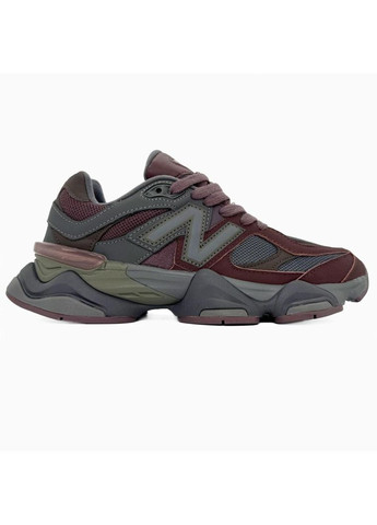 Цветные демисезонные кроссовки мужские new balance 9060 brown bordo leather нью беланс 9060 No Brand