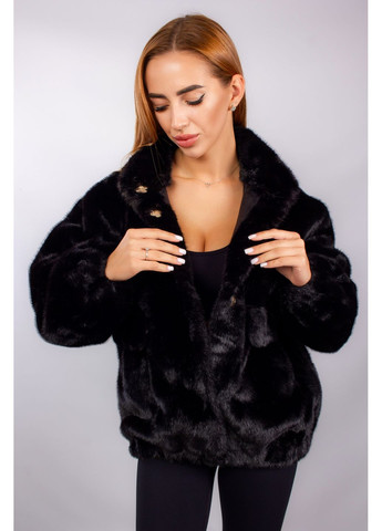 Черная зимняя шуба женская y25-5 черная 346553 Where Uwear