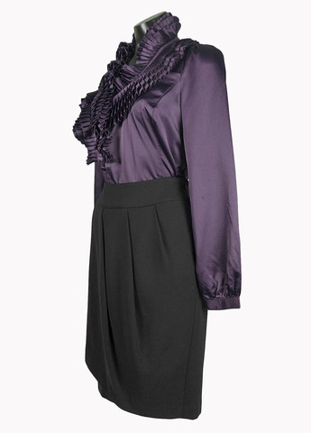 Фиолетовая женская блуза с рюшами lw-116476-3 фиолетовый Lowett