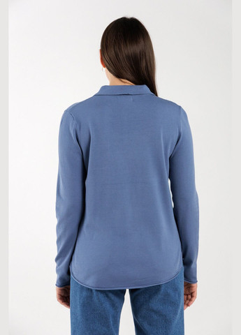 Синяя повседневный рубашка однотонная Accorddream