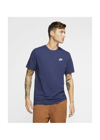 Синяя футболка мужская m nsw club tee blue Nike