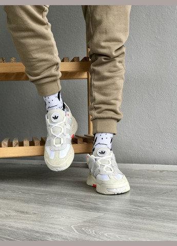 Бежевые демисезонные кроссовки мужские и женские adidas niteball beige | адидас найтбол бежевые No Brand