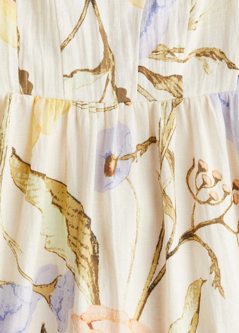 Молочна кежуал сукня H&M з квітковим принтом