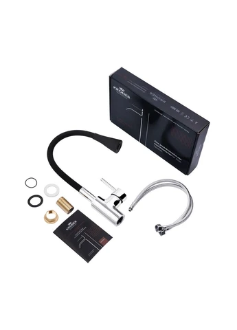 Комплект кухонная мойка Gebürstet-6050HM + смеситель Küche-C031BLK + дозатор Spender-016 Kroner (392921444)