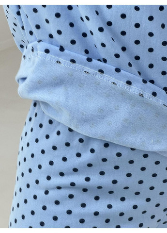 Світло-блакитна зимня піжама жіноча байка горошок pars 64 блакитна (23494246-6) Triko