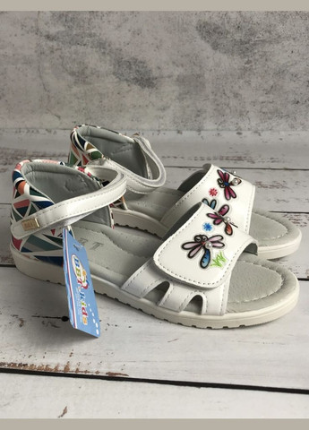 Цветные детские босоножки для девочек ввт.kids белый (157) BBT с жемчугом