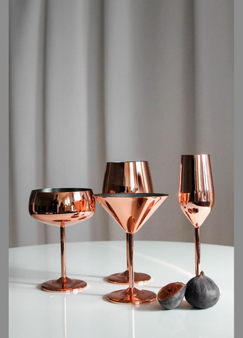 Бокал для коктейлей 410 мл УЦЕНКА розовое золото из нержавеющей стали REMY-DECOR (293152645)