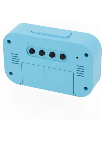 Цифровий LED-будильник N05-0730 (Синій), настільний годинник, 12/24г, Snooze, Дата, Температура No Brand (395898860)