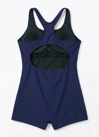 Синий летний спортивный слитный купальник-комбинизон boyleg swimsuits athletic синий (9609) слитный FS