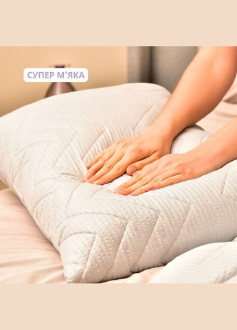 Подушка 50х70 см NORDIC COMFORT+ антиллергенна холлофайбер сіра стьобана з блискавкою IDEIA (342128710)