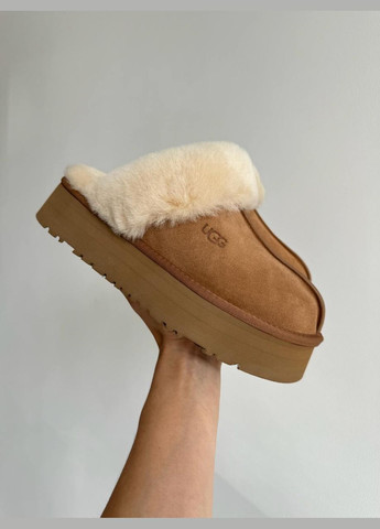 Уггі сліпперс руді хутро овчиниUgg Disquette Slipper Chestnut UGG (303832278)