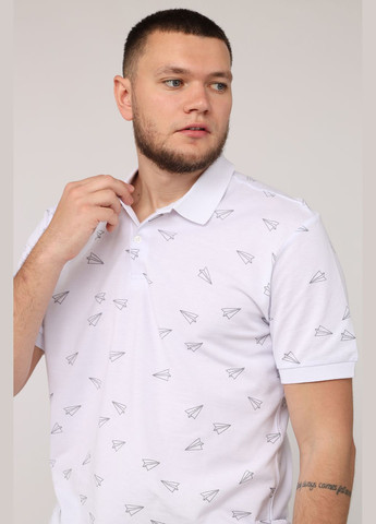 Футболка поло чоловіча колір білий CB-00275387 DYNAMO (330259523)