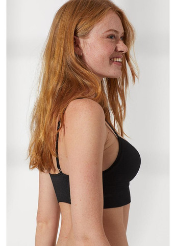 Чорний бюстгальтер безшовний пушап H&M