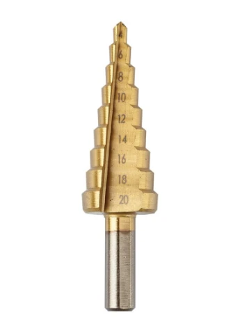 Сверло коническое TiN, 4x12/20/32мм, комплект из 3 штук, вес 0.22кг. Graphite (387186556)