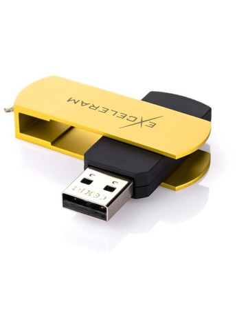 USB флеш накопичувач (EXP2U2Y2B32) Exceleram 32gb p2 series yellow2/black usb 2.0 (268144431)