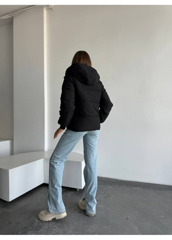 Черная зимняя 🧥 теплая женская куртка евро-зима DK/DL Мода без кордонів