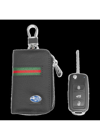 Ключниця, шкіряна автоключниця з логотипом СУБАРУ (багатофункціональна чорна 21012) Subaru (360949244)