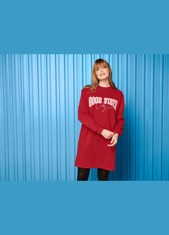 Красное повседневный платье с начесом для женщины lidl 435693 Esmara