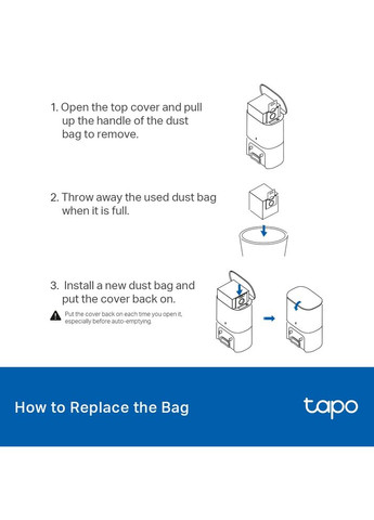 Одноразовий мішок для пилки TAPO RVA202 TP-Link (360402150)
