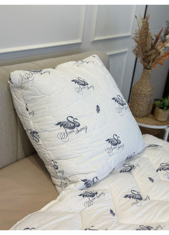 Подушка из лебединого пуха 21496 70х70 см белая Leri Max (365688989)