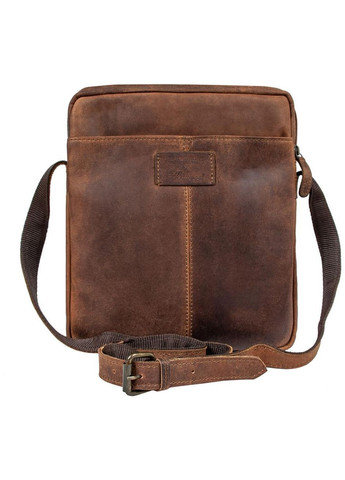 Сумка чоловіча шкіряна планшет через плече для документів та для телефону середня Коричневий 43172 Ashwood (367040972)