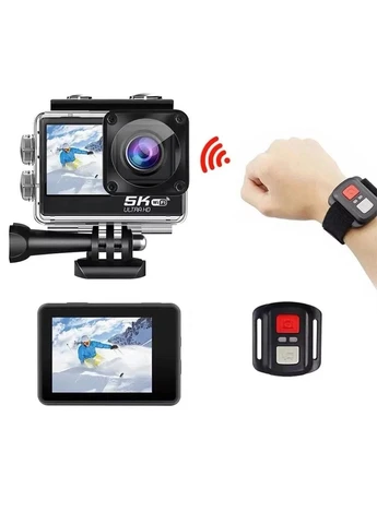 Портативна екшн камера F302AATR Full HD 5K Wi-Fi з пультом ДУ No Brand (332635507)