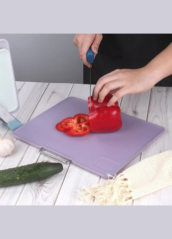 Набор двухсторонних разделочных кухонных досок на подставке No Brand (366818220)