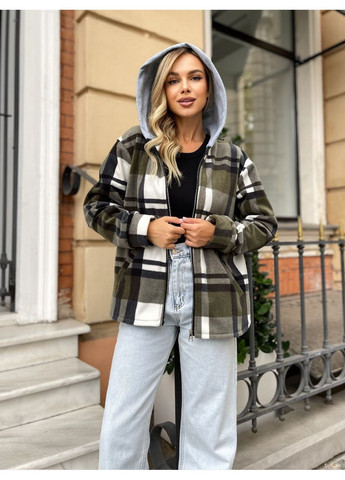 Зеленая повседневный рубашка в клетку DK/DL Мода без кордонів