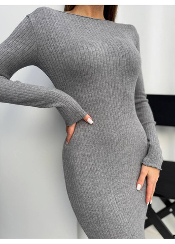 Графітова святковий, вечірня, кежуал жіноча сукня No Brand однотонна