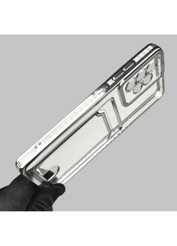 Чохол для Galaxy A52 4G (SM-A525) зі срібною окантовкою з кишенькою для карток на самсунг а52 срібний Samsung (366019988)