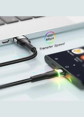 Зарядка USB кабель для синхронізації та зарядки Android та інших пристроїв USB Type-C з led Essager (333707795)