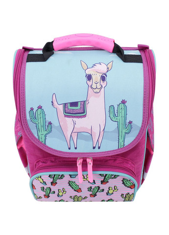 Школьный каркасный рюкзак "Лама в кактусах" ортопедический Успех 12 л малиновый 617 (00551703) Bagland (298567762)
