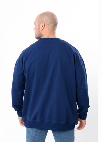 Синий свитшот мужской (оверсайз) (p-16891) Носи своє однотонный без декора (327369606)